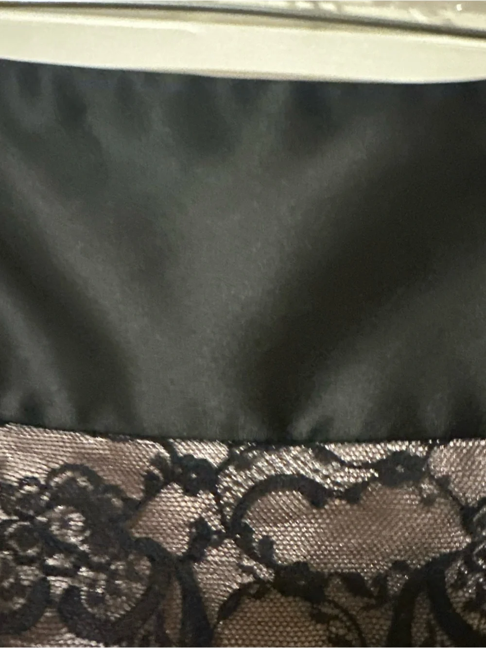 Dalia Black Lace Overlay A-Line Skirt